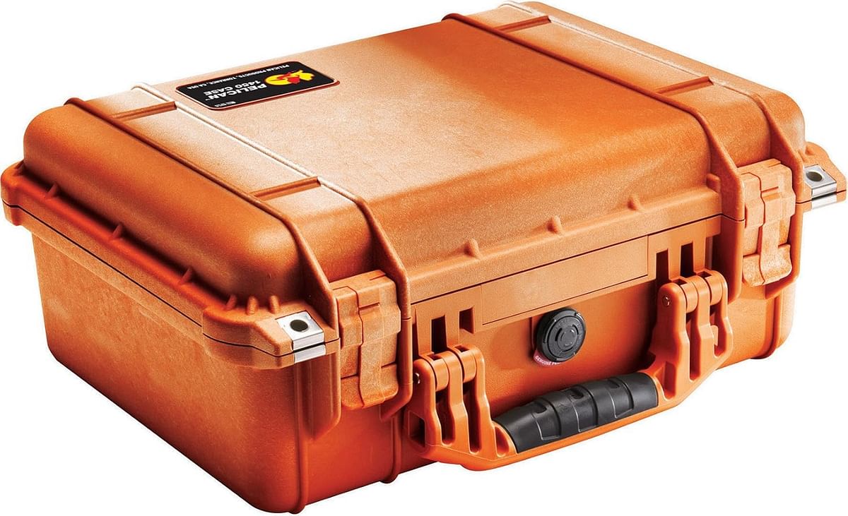 Pelican 1450 Case With Foam Orange