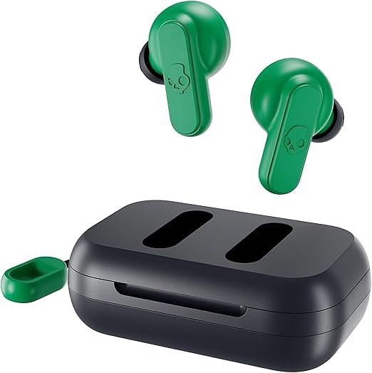 Skullcandy Dime 2 True Wireless In-Ear Bluetooth Earbuds Use with iPhone and Android Charging Case Tile and Microphone IPX4 Sweat and Dust Resistant - Blue/Green