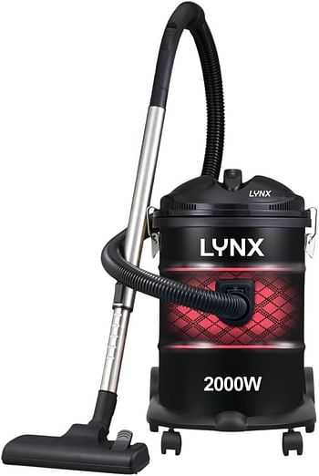 lynx Lynx Drum Vacuum Cleaner, 21 Liter, 2000 Watt - LY-VC-2001 Light Weight