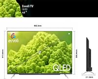 evvoli 43 Inch 4K QLED Android Smart TV Frameless 43EV250QA - Black