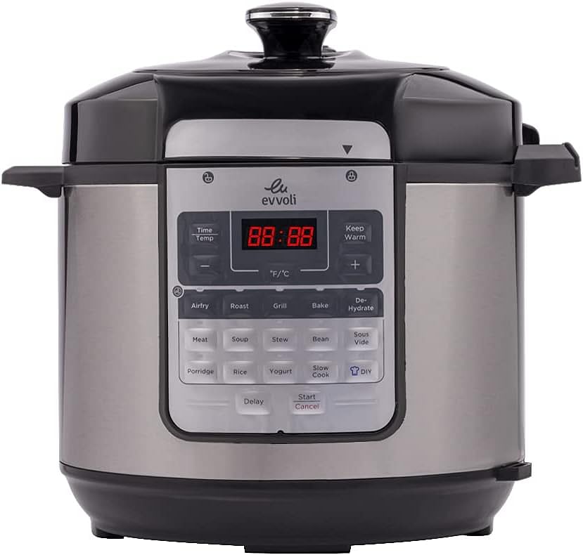 Evvoli 15 in 1 Electric Pressure Cooker with Air Fryer Combo 5.7L 1500W