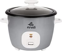 evvoli Rice Cooker, 4.5 Liters, Non-stick pot, One-touch Operation, Auto Keep warm, Spatula & Measure Cup included, EVKA-RC4501S