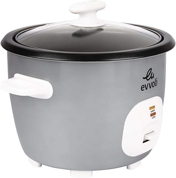 evvoli Rice Cooker, 4.5 Liters, Non-stick pot, One-touch Operation, Auto Keep warm, Spatula & Measure Cup included, EVKA-RC4501S