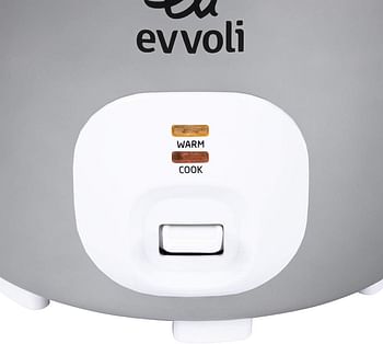 evvoli Rice Cooker, 4.5 Liters, Non-stick pot, One-touch Operation, Auto Keep warm, Spatula & Measure Cup included, EVKA-RC4501S