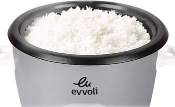 evvoli Rice Cooker, 4.5 Liters, Non-stick pot, One-touch Operation, Auto Keep warm, Spatula & Measure Cup included, EVKA-RC4501S