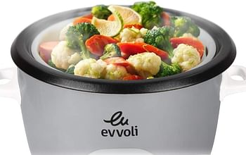 evvoli Rice Cooker, 4.5 Liters, Non-stick pot, One-touch Operation, Auto Keep warm, Spatula & Measure Cup included, EVKA-RC4501S