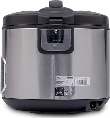 evvoli Multi-functional, Non Stick Rice and Grain Cooker, 650W 1.8 L, EVKA-RC5005B - Silver