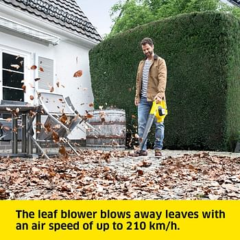 Karcher LBL 2 Cordless Leaf Blower with 18V Lithium-Ion Battery 210km/h Air Speed ​​and Up to 22 Minutes Run Time