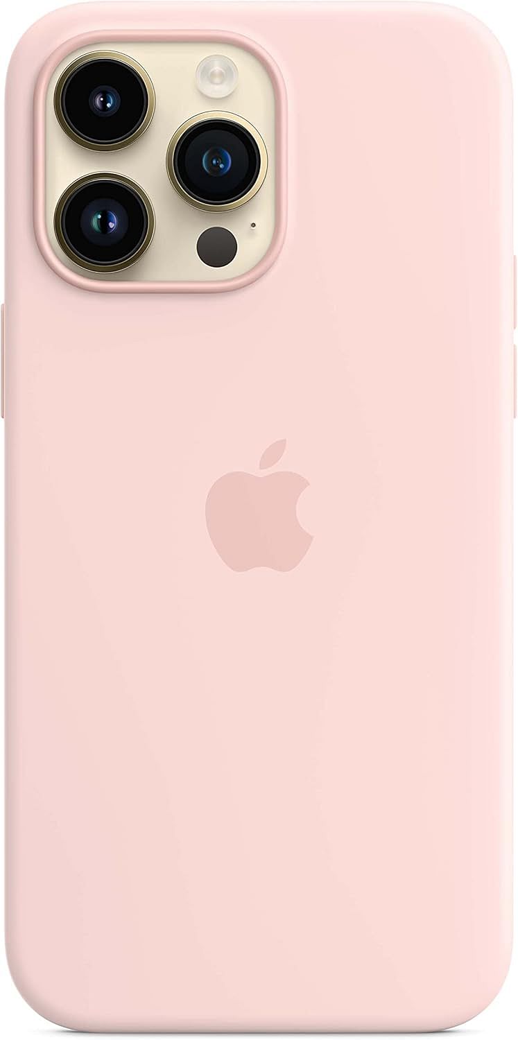 Apple iPhone 14 Pro Max Silicone Case with MagSafe - Chalk Pink