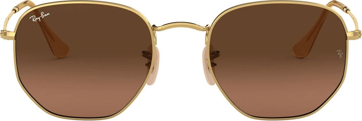 Ray-Ban Mens RB3548N Octagon Hexagonal SUNGLASSES (pack of 1) - 51 mm/Brown