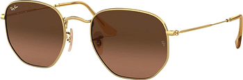 Ray-Ban Mens RB3548N Octagon Hexagonal SUNGLASSES (pack of 1) - 51 mm/Brown