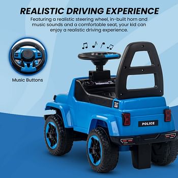 Baybee Raven Baby Ride on Car for Kids, Baby Car Push Ride on Car with Steering, Music & Light, | Ride on Kids Toy Car Suitable for Girls and Boys Age 1-3 Years (Blue)