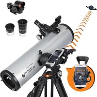 Celestron 22461 StarSense Explore DX 130 Newtonian Reflector Telescope with Smartphone App-enabled Technology - includes Two Eyepieces Phone Dock and Height-adjustable Tripod - Black