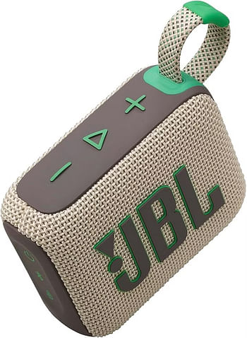 JBL GO 4 Ultra-Portable Bluetooth Speaker with Big JBL Pro Sound and Punchy Bass, PlaytimeBoost, Waterproof Design and 7-Hour Playtime - Beige