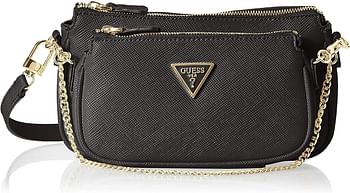 Guess Women's Noelle Double Pouch Crossbody Handbag - Black