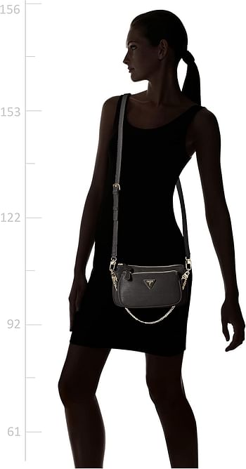 Guess Women's Noelle Double Pouch Crossbody Handbag - Black