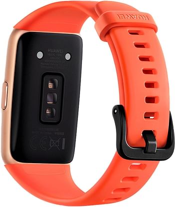 HUAWEI Band 6, All-day SpO2 Monitoring, 1.47" FullView Display, 2-Week Battery Life, Fast Charging, Heart Rate Monitoring, Sleep Tracking, 96 Workout Modes, Message Reminder - Amber Sunrise