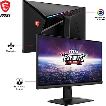 MSI Optix MAG281URF 4K IPS Gaming Monitor - 27.9 Inch, 16:9 UHD (3840 x 2160), Rapid-IPS, 1ms, 144Hz, HDR, G-Sync Compatible, DisplayPort, HDMI, Anti-Flicker, Less Blue light, Night Vision - Black