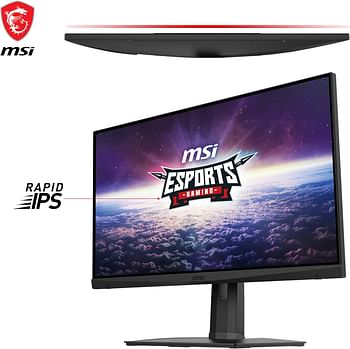 MSI Optix MAG281URF 4K IPS Gaming Monitor - 27.9 Inch, 16:9 UHD (3840 x 2160), Rapid-IPS, 1ms, 144Hz, HDR, G-Sync Compatible, DisplayPort, HDMI, Anti-Flicker, Less Blue light, Night Vision - Black