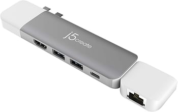 j5create USB-C 11-in-1 Ultradrive Kit USb-C Multi-Display Modular Dock JCD389 with 5 detachable magnetic kits Perfect for MacBook MacBook Air/Pro