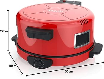 Saachi 40cm Roti Tortilla Pizza Maker NL-RM-4980G Red