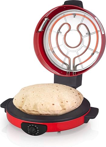 Saachi 40cm Roti Tortilla Pizza Maker NL-RM-4980G Red