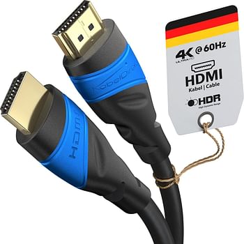 KabelDirekt - 4K HDMI Cable - 20M (4K at 60Hz- Amazing Ultra HD Experience - High Speed Ethernet, Compatible with HDMI 2.0/1.4, Blu-ray/PS4/PS5/Xbox Series X/Switch, Black)