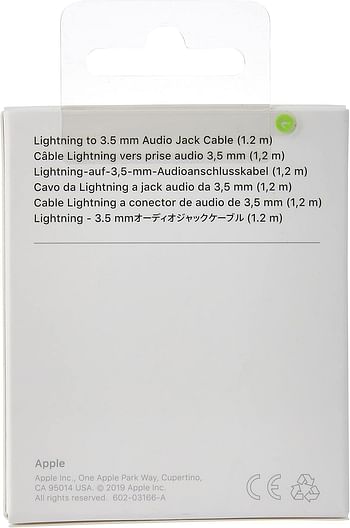 Apple Lightning to 3.5mm Audio Jack 1.2m Wired