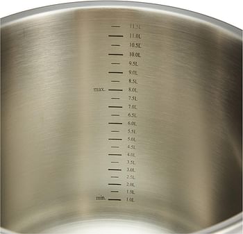 Bergner Munchen Stainless Steel Pressure Cooker 26cm/12L Induction Bottom BG4586MM - Silver