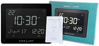 AlFajr Azan Clock CF-19 Black- Automatic Athan Five Times in 5 Different Voices - Simplified Manual for USA Cities - Black