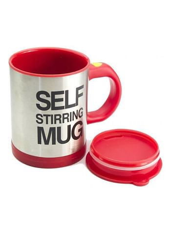 Self Stirring Mug Red/Silver