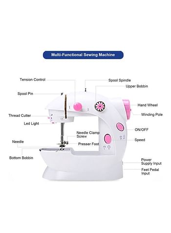 Electric Small Tailoring Machine NC-H644 Pink/White