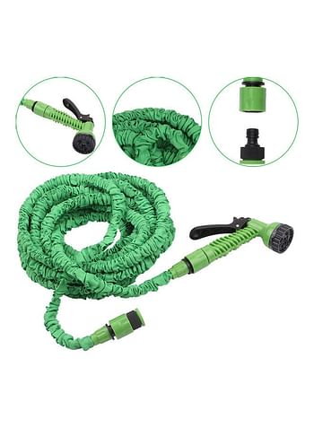 3 Times Expandable Garden Hose Green