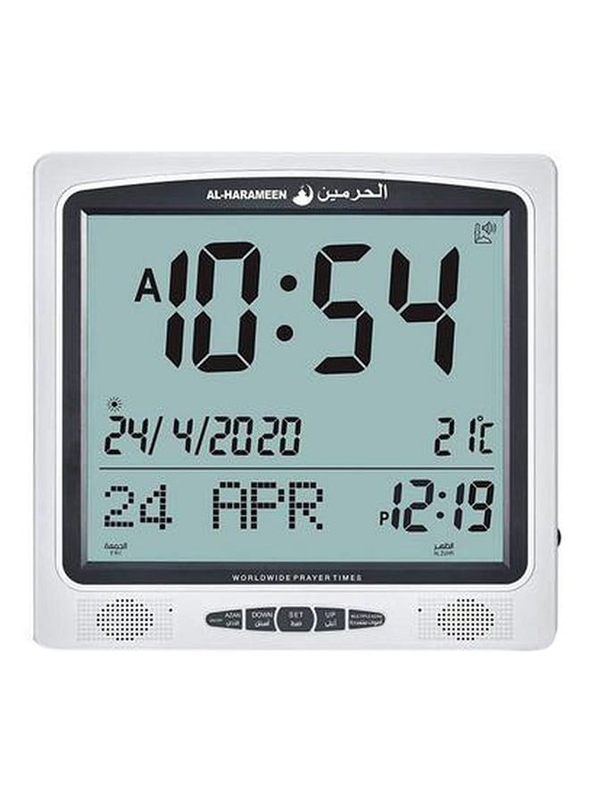 Alarm Clock with prayer times multicolour 25.6x3.8x3.8cm