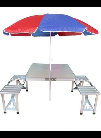 Folding Picnic Table Silver 86centimeter