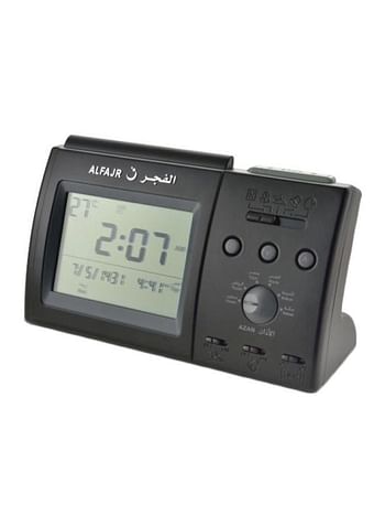 Digital Table Clock Black