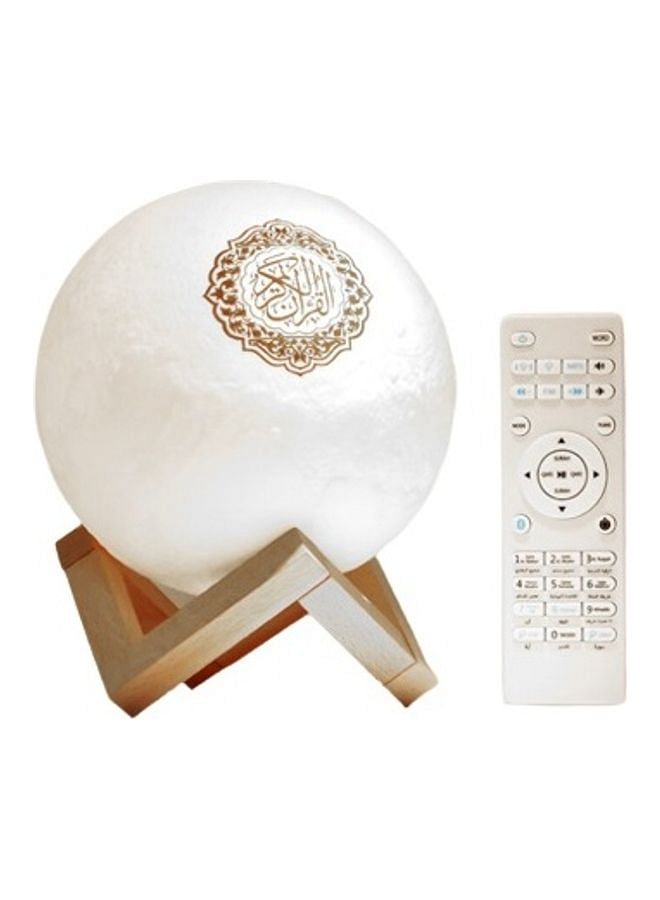 4-In-1 Qur'an LED Moon Night Lamp With Remote White