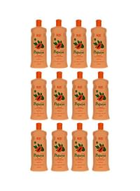 Pack of 12 Extract Papaya Whitening Hand and Body Lotion + Vitamin E 600ml