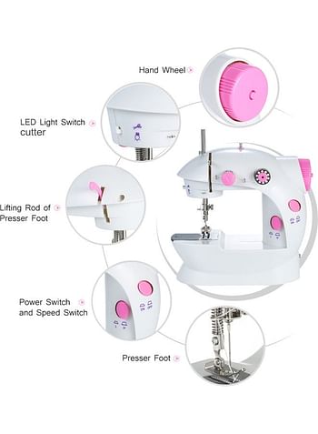 Portable Sewing Machine White/Pink