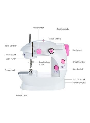 Portable Sewing Machine White/Pink