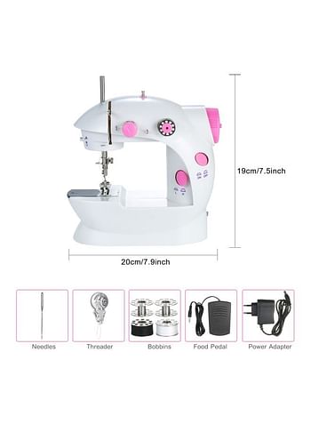 Mini Electric Sewing Machine H32484EU White/Pink