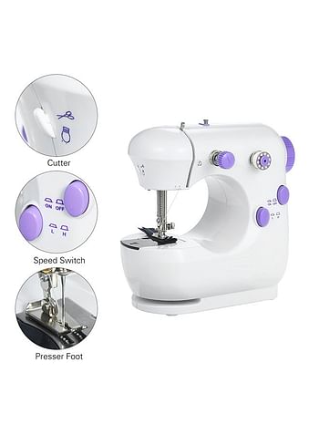 Multifunction Electric Mini Sewing Machine E11600UK-W-A White