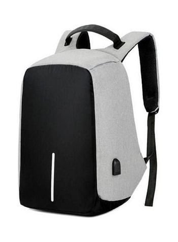 Anti-Theft Laptop Backpack With USB Charging Port Grey / Black