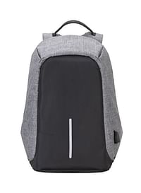 Anti-Theft Laptop Backpack With USB Charging Port Grey/Black