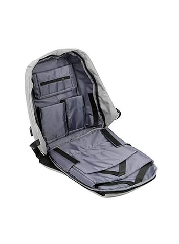 Anti Theft Backpack And USB Port Charger Grey/Black