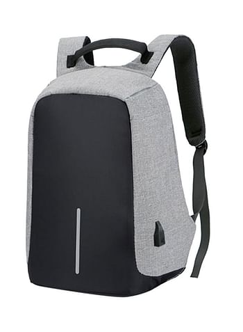 Anti Theft Laptop Backpack With USB Charger Port Black/Grey