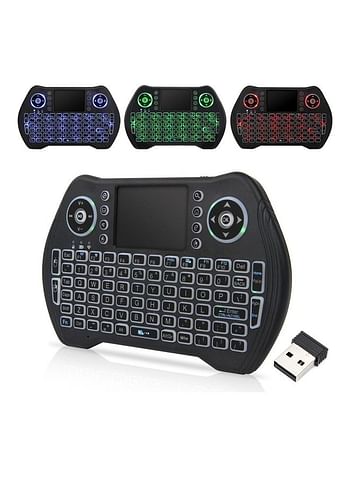 2.4GHz Wireless Keyboard Touchpad Mouse Black