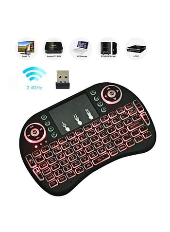 i8 Wireless Air Mouse Keyboard With Touchpad Multicolor