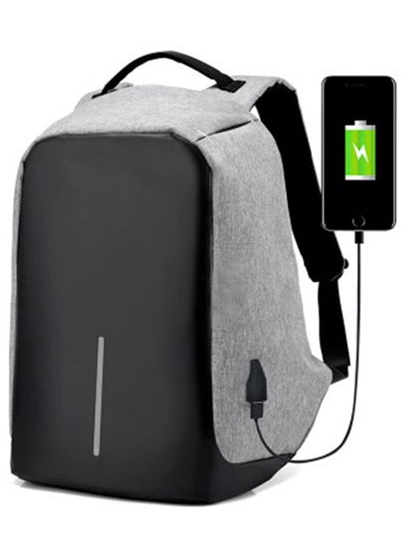 USB Charging Anti-theft Bag Laptop Business Backpack Men and Women Travel Backpack Grey Grey