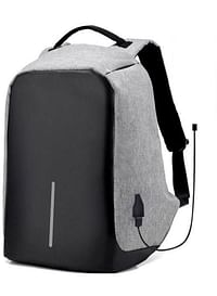 Anti Theft Laptop Backpack With USB Charge Waterproof Bag Grey